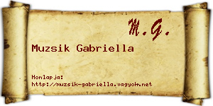 Muzsik Gabriella névjegykártya